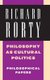 Philosophy as Cultural Politics: Volume 4 - Philosophical Papers (Hardcover): Richard Rorty