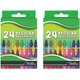 Treeline Regular 24 Piece Wax Crayons - Pack of 2: 