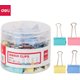 Deli Binder Clip 19mm Asst Colors (Blue|Yellow|Pink|Green) 80PCS: 