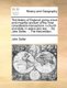 The history of England - giving a true and impartial account of the most considerable transactions in church and state, in...