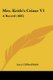 Mrs. Keith's Crime V1 - A Record (1885) (Paperback): Lucy Clifford Keith