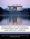 Department of the Interior Contracting for Temporary and Critical Staffing (Paperback): United States Interior Department Office