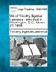 Will of Timothy Bigelow Lawrence - Who Died in Washington, D.C., March 21, 1869. (Paperback): Timothy Bigelow Lawrence