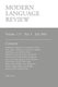 Modern Language Review (111 - 3) July 2016 (Paperback): D.F. Connon