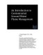 An Introduction to Contaminated Ground Water Plume Management (Paperback): J. Paul Guyer