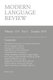 Modern Language Review (110 - 1) January 2015 (Paperback): D.F. Connon