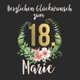 Herzlichen Gluckwunsch zum 18. Marie - Das mit Vornamen Marie personalisierte Fotoalbum I Erinnerungsbuch I Eintragealbum mit...