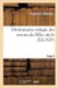 Dictionnaire Critique Des Erreurs Du Xixe Siecle. Tome 2 - Refutation Des Erreurs Professees Dans l'Encyclopedie Moderne...