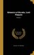 Memoirs of Horatio, Lord Walpole; Volume 1 (Hardcover): William 1747-1828 Coxe