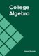 College Algebra (Hardcover): Jonas Hoover