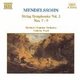 Various Artists - Mendelssohn: String Symphonies (CD): Felix Mendelssohn, Northern Chamber Orchestra, Nicholas Ward