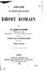 R sum  de R p titions  crites de Droit Romain (Paperback): Joseph Ruben Couder