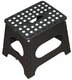 Folding Plastic Step Ladder Stool - Black: 