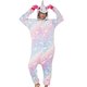 Iconix Adults Glow-in-the-Dark Unicorn Onesie (Pastels)(S): 