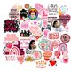 Girly stickers - 50 pieces: 