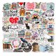 50-Piece Holographic Shiny Reading Book Stickers: 