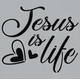 Jesus is Life - 15x15cm - stencil: 