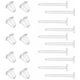 Unisex - Stud Earrings - 10 Pieces Transparent Studded Earrings: 