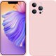 Liquid Silicone Soft Protective Phone Cover Compatible with iPhone 13 Pro Max - Taffy Pink: 