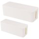 Chenshia Cable Cord Management Box, Large & Medium Tidy Case Set - 2 Piece - White: 