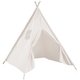Cotton Canvas Teepee Tent for Kids Indoor and Outdoor Use - Striped-Black/White - White: 