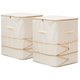 Chenshia Comforter Storage Bag Self-Compression Clothes Organizer - 2 piece - Beige: 