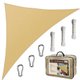 Sun Shade Sail UV Block Canopy & installation Kit 3.6x3.6m: 