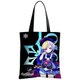ANIMANGA Waterproof Oxford Tote Bag with Flocking Print - Genshin Qiqi: 