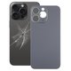 iPhone 15 Pro Max Easy Replacement Big Camera Hole Glass Back Battery Cover(Black): 