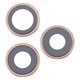 iPhone 16 Pro Max 3pcs/Set Camera Lens Cover (Gold): 