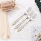 3PCS - Gold Plated,Gold Plated Stainless Steel 304 Dinner Fork Set Table Forks Mirror Polished Dishwasher Safe For Home: 