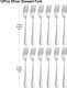 12Pcs Sliver,Gold Dessert Fork Stainless Steel Coffee Fork Set Ice Cream Cake Forks Black Cutlery Party Mirror Thin Sliverware: 