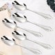 5pcs - Silver,8.39 "Gold Plated Glossy Dinner Spoon Set Stainless Steel 18-10 Extra Large Table Spoon Dishwasher Safe: 