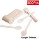 500pcs Spoons 14cm, Disposable Wooden Cutlery Forks/Spoons/Cutters Knife Party Supplies Kitchen Utensil Dessert Tableware...