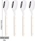 white dinner spoon,4pcs Acrylic Clip Stainless Steel Handle Spoon Set Mirror Dinner Spoon Tableware Western Dessert Coffee...