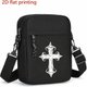 BK-YYY01,Jesus Cross Print Design Mini Shoulder Bags Men Women: 
