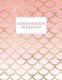 Composition Notebook - Wide-Ruled Coral Mermaid Style Fish Scale Design (Paperback): Happy Print Press