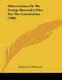 Observations On Mr. George Bancroft's Plea For The Constitution (1886) (Paperback): Richard Coxe McMurtrie