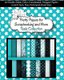Pretty Papers for Scrapbooking and More - Teals Collection - 20 Double-Sided, Color-Coordinated, Designer Papers in 8x10 Inch,...