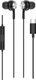 Walk Audio P502B Wired Earphones (Black) - Type-C with Mic: 