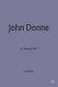 John Donne - A Literary Life (Paperback): George Parfitt