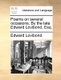 Poems on Several Occasions. by the Late Edward Lovibond, Esq. (Paperback): Edward Lovibond