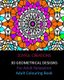 30 Geometrical Designs - For Adult Relaxation: Adult Colouring Book (Paperback): Joyful Creations