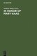 In Honor of Mary Haas - From the Haas Festival Conference On Native American Linguistics (Hardcover, Reprint 2010): William...
