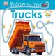Follow the Trail: Trucks (Board book): Dk