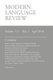 Modern Language Review (111 - 2) April 2016 (Paperback): D.F. Connon