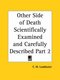 Other Side of Death Scientifically Examined and Carefully Described, v. 2 (Paperback): C.W. Leadbeater