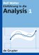 De Gruyter Lehrbuch Einfuhrung in die Analysis (German, Paperback): Rolf Walter