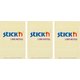 Stick'n Adhesive Sticky Notes with Lined Pastel Yellow 152mm x 101mm - Pack of 3: 