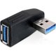 DeLOCK 65341 cable gender changer USB 3.0 Black Adapter male-female angled 90 horizontal: 